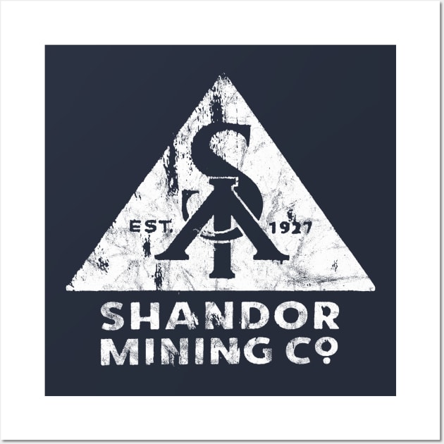 Shandor Mining Co. (White) Wall Art by BGSchoolcraft